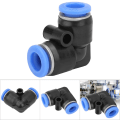 Miniatyrbild 7 av 7: 10 st Plast Equal Armbow Quick Connect Pneumatisk luftslang Tube Push Fitting PV-8 (8mm)