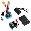 Miniatyrbild 8 av 8: 3650 2300KV Borstlös Motor + 120A Borstlös ESC XT60-kontaktversion + Programmeringskort + Motorkylfläktsats för 1/8 1/10 RC-bil
