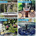 Miniatyrbillede 5 af 5: 1.4W Solar Fontæne Vandpumpe, Dam Pumpe 180L/H Fritstående Solpanel Hydroplan Nedsænkbar Pumpe til Have Pool Terrasse Akvarium Dam