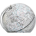 Miniatyrbillede 4 af 5: 14cm Verdenskugle Sølv - Mini Globus Undervisnings-/Geografi-/Moderne Skrivebordsindretning - Sølvgrå