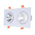 Miniatyrbillede 8 af 8: 2x7W COB Downlight 6000K 100-264V Justerbar Downlight Indbygget Loftslampe med LED-driver til Soveværelse
