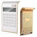 Miniatyrbillede 2 af 5: Lommeregner, slankt elegant design, kontor-/hjemmeelektronik, dobbelt drevet bordregner, solenergi, 10 cifre, vippet LCD-display, hældende design