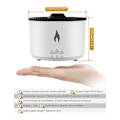 Miniatyrbilde 4 av 5: Vulkan Luftfukter, Jellyfish Mist Flamme Diffuser for Soverom Hjem og Kontor, Pulserende/Kontinuerlige Moduser, 360ml Europeisk standardplugg