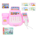 Miniatyrbillede 2 af 6: Mini Pink Kasseapparat Legetøj til Rolleleg i Børns Supermarked Simulering