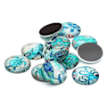 Miniatyrbild 4 av 5: 4 x 20 stycken Glas Havsfisk Flatback Scrapbooking Kupol för Hantverkstillbehör