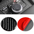 Miniatyrbilde 5 av 8: Dekorativt klistremerke for multimediaknapp i karbonfiber til Audi A3 A4 8V 14-19