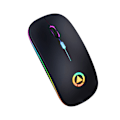 Miniatyrbillede 1 af 8: Genopladelig mus trådløs lydløs LED-baggrundsbelyst mus USB optisk ergonomisk gamingmus PC-computermus
