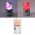 Miniatyrbillede 8 af 8: Projektor Salt Lampe Bluetooth Højttaler Fjernbetjening Dekorativ Projektion Salt Nat Lys til Soveværelse Kontor Hvid