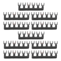 Miniatyrbilde 4 av 8: 10 stk Jumper Block Terminal Strip Kobber Leder PVC Shell Gaffel Type Terminal Strip Svart 400V 15A TB 1506
