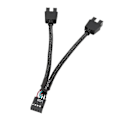 Miniatyrbillede 3 af 5: 9-pin USB Header Hun 1 Til 2 Han Forlængerkabel Kort Desktop 9-pin USB Hub-B6