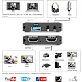 Pikkukuva 2 / 5: Kaappauskortti, videonauhoituskortti mikrofonilla 4K HDMI Loop-Out, 1080p 60fps - Videotallennin pelaamiseen/suoratoistoon, videoneuvotteluihin, toimii