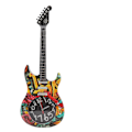 Miniatyrbild 1 av 8: Gitarr Väggklocka Simulering Tid Noggrann Gitarr Klocka Väggdekor för Hem Sovsal Sovrum 5680 Gitarr