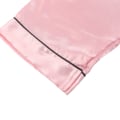 Pikkukuva 4 / 4: Hengittävä ja mukava vaaleanpunainen simuloitu silkkipyjamat - pitkähihaiset casual yöpuvut (1 kpl)