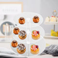 Miniatyrbillede 5 af 8: Kagefad Multi Rund Tiers Transparent Akryl Høj Stabilitet Cupcake Tårn til Display Servering Fest 3 Tier