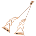 Miniatyrbilde 6 av 8: Rustfritt stål klokkearmbånd armbånd hul ut hjerte klokke stropp for IOS klokke rose gull 42/44mm