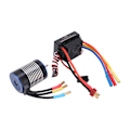 Miniatyrbillede 3 af 8: 3650 4300KV børsteløs motor uden sensor med 60A vandtæt ESC kombosæt til 1/10 RC bil
