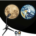 Miniatyrbilde 1 av 5: Jordklode-projektor LED-lampe: Månelampe-projektor for soveromstak, romdekorasjon og fotobakgrunn