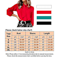 Miniatyrbilde 2 av 4: Business Casual Langarmet Bluse i Ensfarget for Kvinner