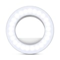 Miniatyrbillede 5 af 5: Sort Hvid Selfie Lys til Mobiltelefon, Ringlys, 40 LED Lys med 3 Lysstyrkeniveauer, USB Genopladeligt Selfie Lys til Alle Mobiltelefoner, Tablets og
