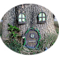 Miniatyrbild 4 av 4: Miniatyr Fe Dekorationer Fe Dörr Och Fönster Set Lysande Dörr Och Fönster Prydnader