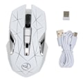 Miniatyrbillede 1 af 8: Trådløs mus 2.4G Trådløs Ergonomisk Design 3 DPI skridsikker rulle USB Genopladelig gamingmus til pc Bærbar computer Hvid
