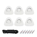 Miniatyrbillede 1 af 4: 1 Sæt D Ring Pad PVC Patch Båd Dæk Rigging 2.5m Elastisk Bungee Reb Sæt Til Stand Up Paddle Board Sup Dæk Tilbehør Hvid