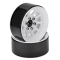 Miniatyrbilde 1 av 8: 2 stk legerings beadlock hjulfelger tilbehør Passer til TRAXXAS TRX-4 1/10 RC Crawler CarWhite