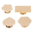 Miniatyrbillede 6 af 8: 4 stk frostet stempelhoved blankt forskellige former Holdbart kobber lys voksforsegling stempelhoved til DIY Craft konvolutfremstilling
