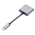 Pikkukuva 8 / 8: 2-in-1 USB C - 3,5 mm:n äänisovitin Type-C - AUX-liitäntään USB C PD 60 W:n pikalatausadapterilla, sininen