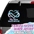 Miniatyrbillede 6 af 8: 3 stk. Aldrig Gå Alene Dekal Familie Stickers Bil Stickers til Bagage Bærbar Computer Køleskab Motorcykel Skateboard Pegatinas