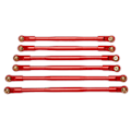 Pikkukuva 1 / 8: 6 kpl RC-auton metalliset vetovarret, kulutusta kestävät metalliset jousitusvarret Axial RBX10 1/10 RC-kローラutolle, punainen