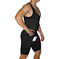 Miniatyrbillede 2 af 5: Fuld krops kompression shapewear til mænd - Sort, 4XL