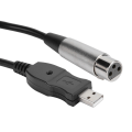 Pikkukuva 3 / 8: Mikrofonin mikrofoniliitäntäkaapelisovitin USB -XLR-mikrofoniliitäntäkaapelin johto 3 metriä