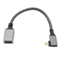 Miniatyrbillede 1 af 8: HD multimedie interfacekabel 4K 60Hz han til hun mikro til HD multimedie interface kabel til pc kamera projektor venstre 0,2 meter / 7,87 tommer