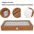 Miniatyrbild 5 av 6: Trä Reservoarpenna Display Case Organizer Valnöt Trä Förvaring Presentförpackning för 12 pennor Display