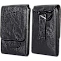 Miniatyrbild 1 av 5: Mobiltelefon Midjeväska Herr, Läder Mobiltelefon Bältesklämma Fodral, Vertikal PU Läder Telefon Midjeholster Universell Smartphone Bältesögla Fodral Kort H