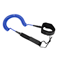 Miniatyrbillede 2 af 8: Surfboard Leash 10in Justerbar Ankelstrop Design Havvand TPU Rustfrit Stål Hardware Paddle Board LeashBlå