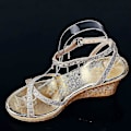 Miniatyrbild 4 av 5: Akryl genomskinlig sandal sko display stativ - set om 10 stycken