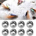 Miniatyrbillede 5 af 8: 25 stk. Fluebinding Tungsten Legering Perler Runde Nymfe Hoved Kugle Fiskegrej Mørk Nikkel (3,8 mm)