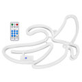 Miniatyrbillede 2 af 8: Banan Neon 8 tilstande 18 taster fjernbetjening timing lys lampe skilt hjem dekorationHvidt lys + lilla lys