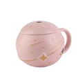 Miniatyrbillede 7 af 8: 400 ml sød astronaut krus ergonomisk håndtag keramisk kop med låg ske til kaffe te mælk pink