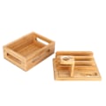 Miniatyrbillede 2 af 8: Bambus Enhed Organizer Stativ Mobiltelefon Tablet Ur Holder Skrivebord Opbevaringsboks Gaver