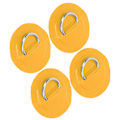 Miniatyrbillede 5 af 8: 4 stk. PVC-lap med elastisk reb sæt D-ring lap bungee reb sæt rustfrit stål D-ring pude gul