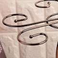 Miniatyrbillede 4 af 5: Metal Vin Glas Holder med Scrollwork Design - Bordplade Stemware Opbevaringsstativ