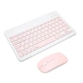 Miniatyrbillede 8 af 8: Trådløst tastatur og musesæt 10in computertastaturer musekombination til tablet mobiltelefon computer pink