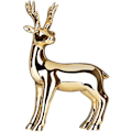 Miniatyrbillede 1 af 5: Hjortefigur Hjorte Elektroplettering Moderne Poleret Guld Hjort Statue Skulptur