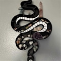 Miniatyrbillede 4 af 5: Kunst Træ Serpentin Krystal Opbevaringsreol Boligindretning A