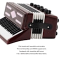 Miniatyrbillede 8 af 8: 6 cm Miniature trærød harmonika Model Instrumental Model med delikat æske musikalsk gave