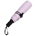 Miniatyrbillede 7 af 8: Sammenfoldelig paraply sort gummi stål UV-beskyttelse 3 folde solparaply til solrige dage regnfulde dage pink med silikonesnor 55x8k