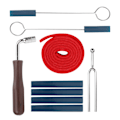 Miniatyrbild 4 av 8: Piano Tuning Set Verktygsdämpare Skiftnyckel Gaffel Spak Filt Temperament Strip Kit Reparationstillbehör